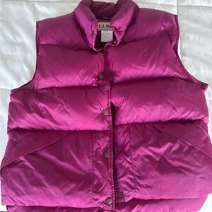L.L. Bean Magenta Puffer Vest